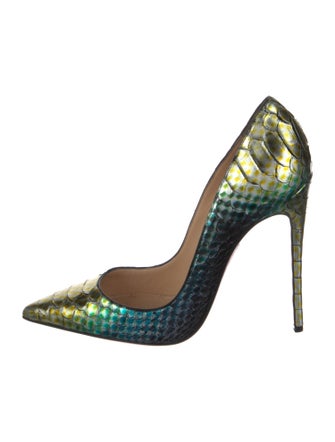 Christian Louboutin Leather Animal Print Pumps