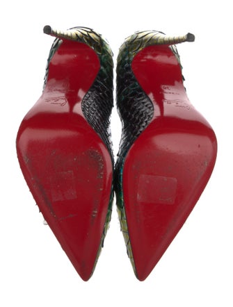 Christian Louboutin Leather Animal Print Pumps