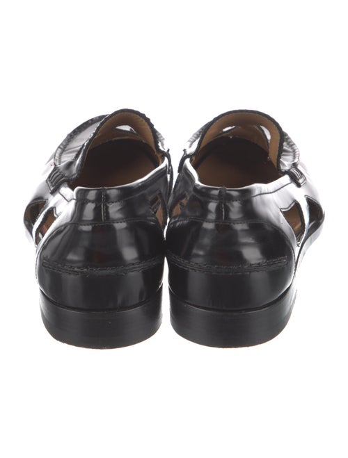 Christian Louboutin Leather Cutout Accent Loafers
