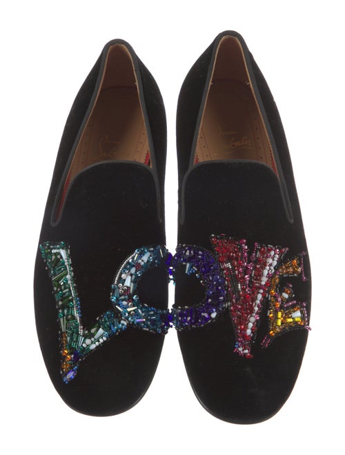 Christian Louboutin Love Velvet Loafers