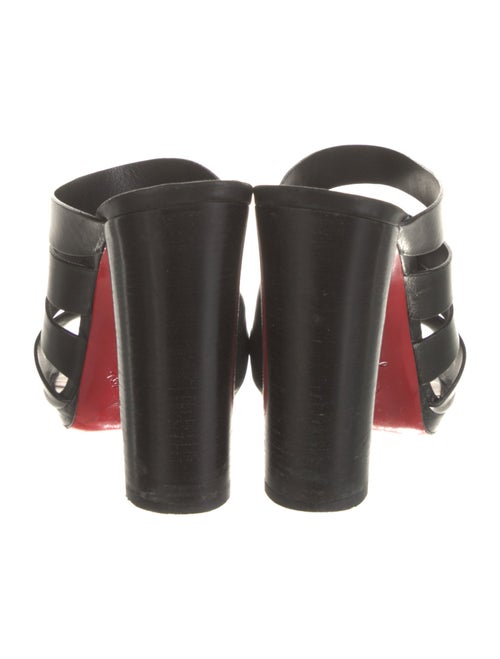 Christian Louboutin Spike Accents Leather Slides