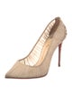 Christian Louboutin Silk Pleated Accents Pumps