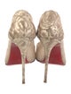 Christian Louboutin Silk Pleated Accents Pumps