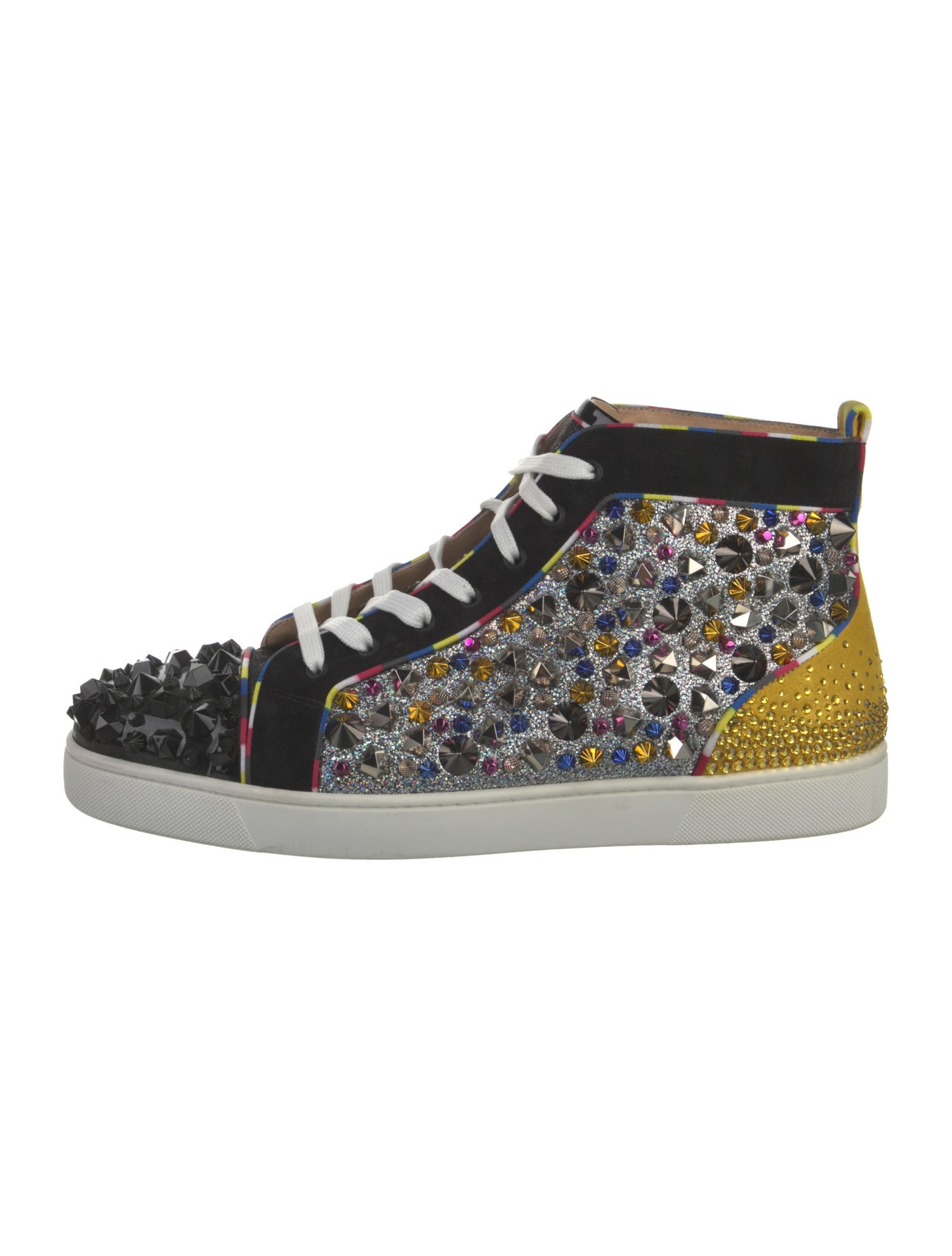 Christian Louboutin Spike Accents Suede Sneakers