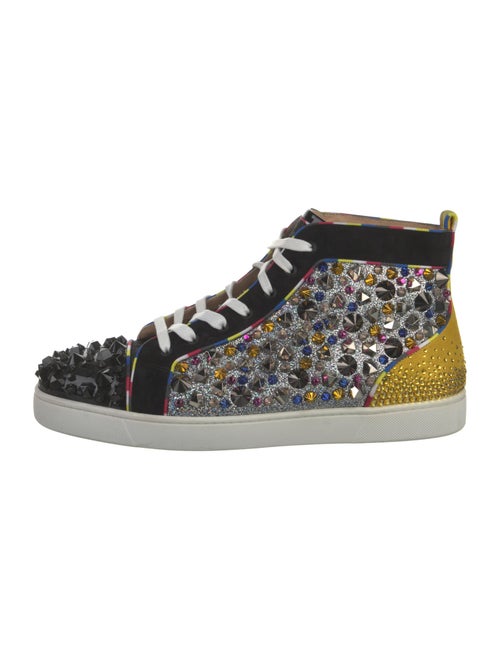 Christian Louboutin Spike Accents Suede Sneakers