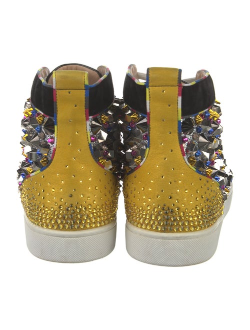 Christian Louboutin Spike Accents Suede Sneakers