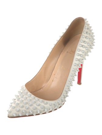 Christian Louboutin Spike Accents Leather Pumps