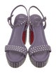 Christian Louboutin Suede Crystal Embellishments Slingback Sandals