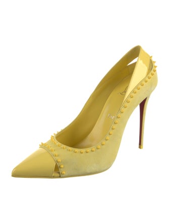 Christian Louboutin Suede Studded Accents Pumps