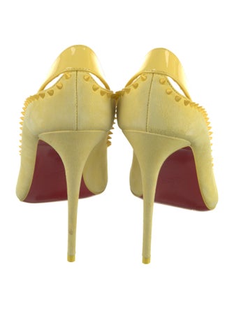 Christian Louboutin Suede Studded Accents Pumps
