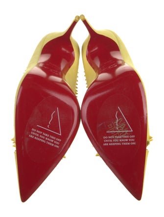 Christian Louboutin Suede Studded Accents Pumps