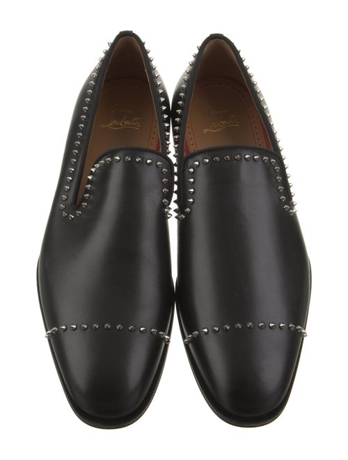 Christian Louboutin Leather Studded Accents Loafers
