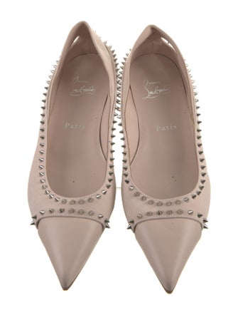 Christian Louboutin Suede Studded Accents Ballet Flats