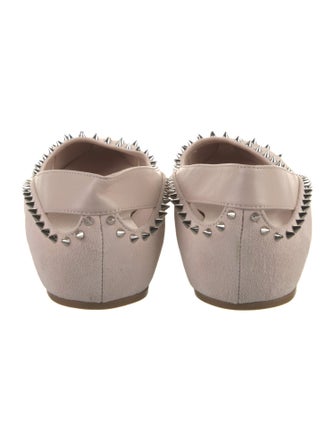 Christian Louboutin Suede Studded Accents Ballet Flats