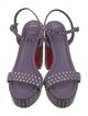 Christian Louboutin Suede Crystal Embellishments Slingback Sandals