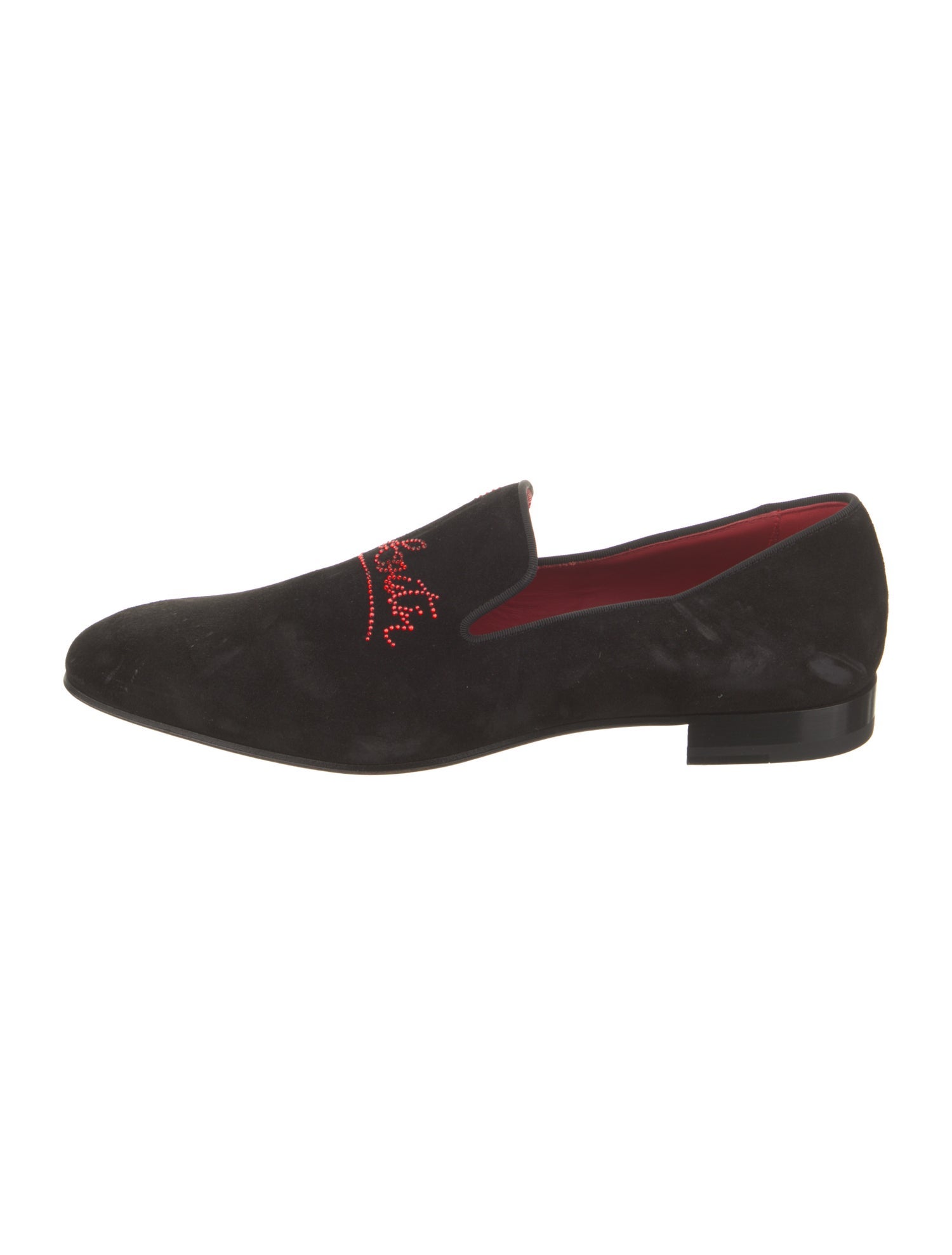 Christian Louboutin Suede Patterned Loafers