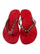 Christian Louboutin Rubber Studded Accents Flip Flops
