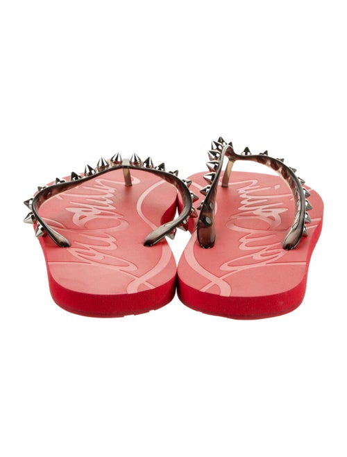 Christian Louboutin Rubber Studded Accents Flip Flops