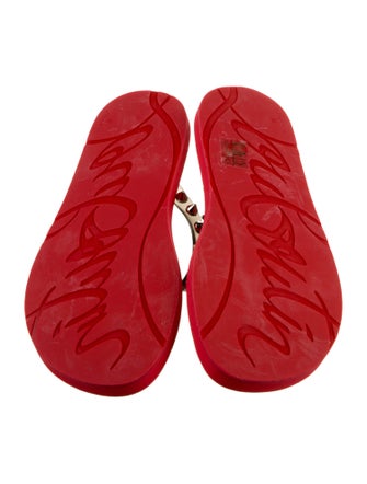 Christian Louboutin Rubber Studded Accents Flip Flops