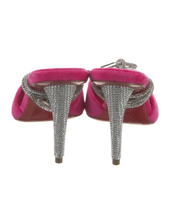 Christian Louboutin Velvet Colorblock Pattern Slingback Pumps