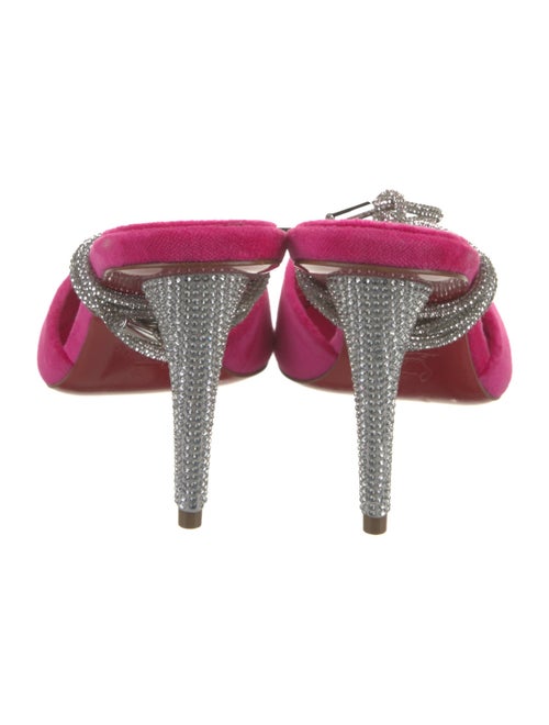 Christian Louboutin Velvet Colorblock Pattern Slingback Pumps