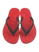 Christian Louboutin Rubber Studded Accents Flip Flops