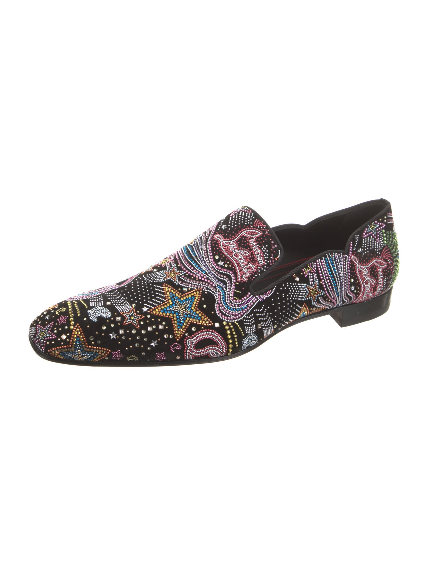 Christian Louboutin Suede Patterned Loafers
