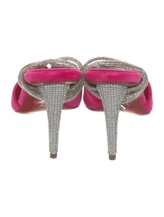 Christian Louboutin Suede Printed Slingback Pumps