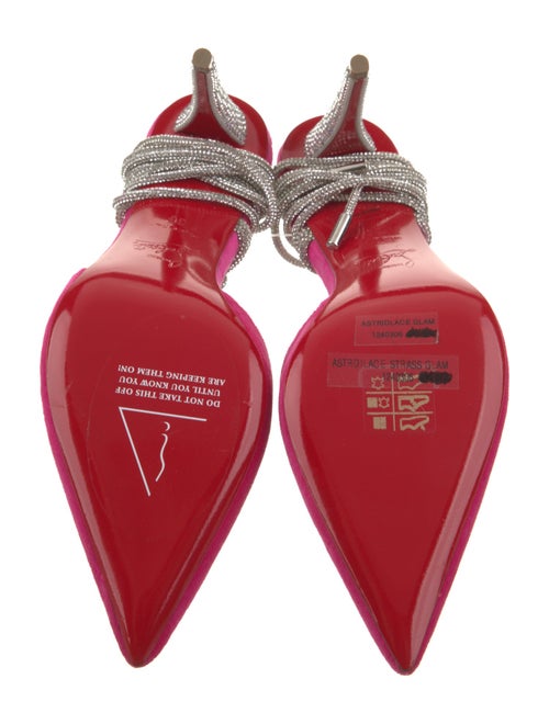 Christian Louboutin Suede Printed Slingback Pumps