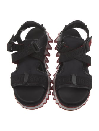 Christian Louboutin Leather Studded Accents Sandals