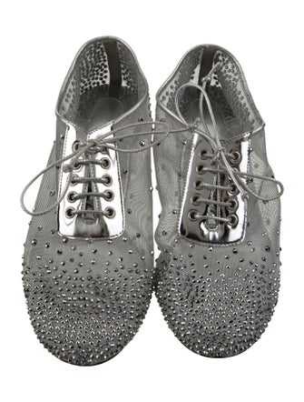 Christian Louboutin Mesh Crystal Embellishments Mules
