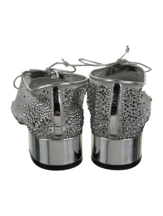 Christian Louboutin Mesh Crystal Embellishments Mules