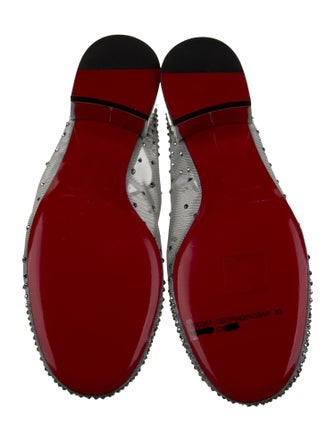 Christian Louboutin Mesh Crystal Embellishments Mules