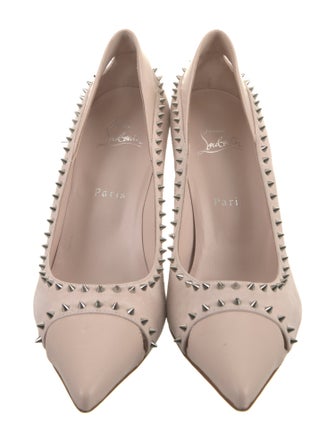 Christian Louboutin Suede Studded Accents Pumps