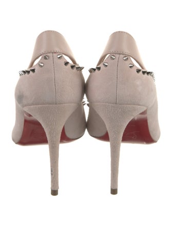 Christian Louboutin Suede Studded Accents Pumps