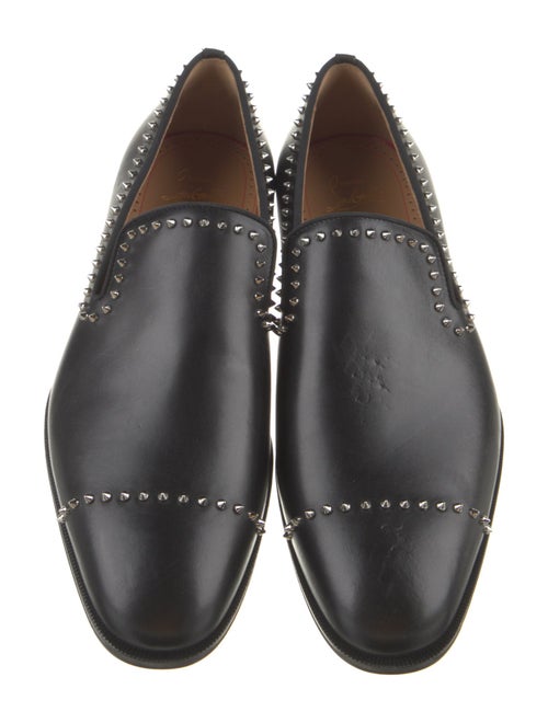 Christian Louboutin Leather Studded Accents Dress Loafers