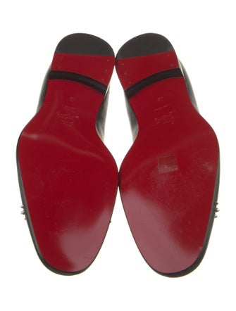 Christian Louboutin Leather Studded Accents Dress Loafers