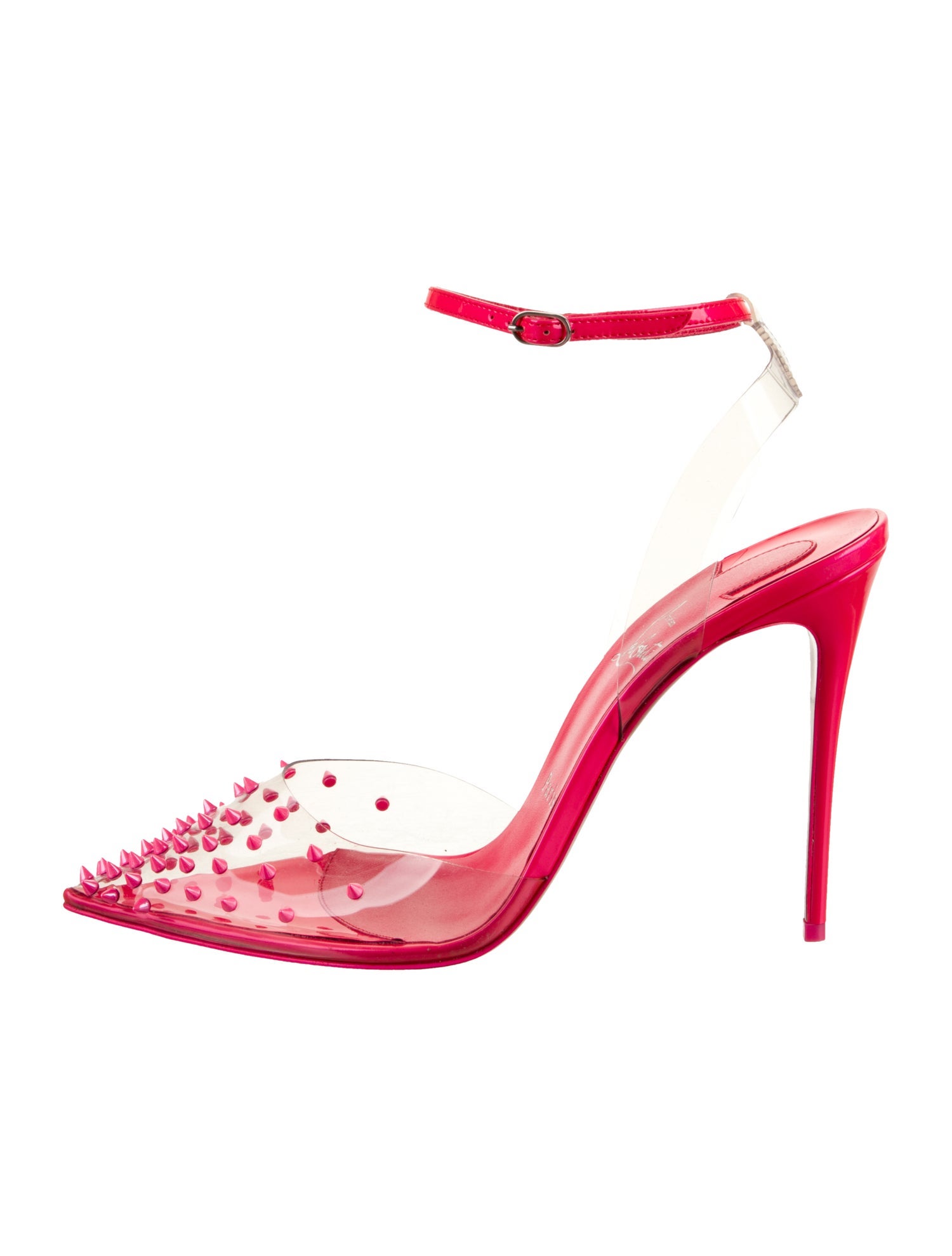 Christian Louboutin PVC Studded Accents Slingback Pumps