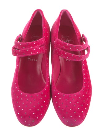 Christian Louboutin Velvet Crystal Embellishments Pumps