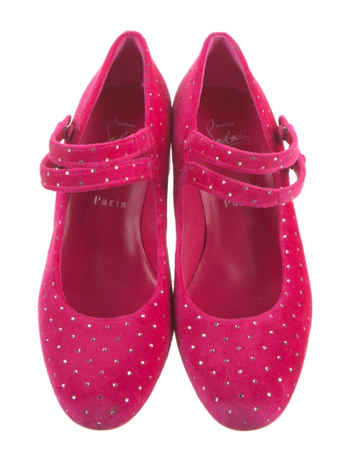 Christian Louboutin Velvet Crystal Embellishments Pumps