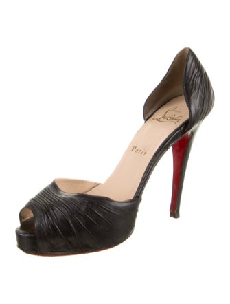Christian Louboutin Leather Animal Print D'Orsay Pumps