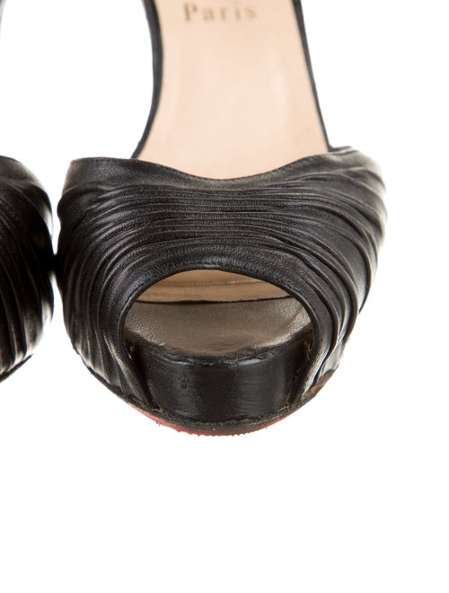 Christian Louboutin Leather Animal Print D'Orsay Pumps