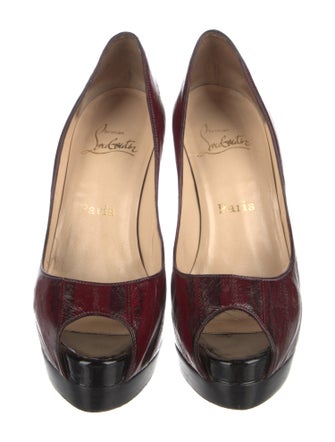 Christian Louboutin Leather Animal Print Pumps