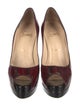 Christian Louboutin Leather Animal Print Pumps