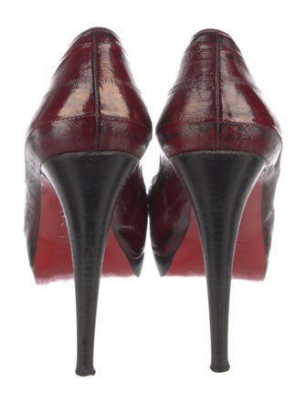 Christian Louboutin Leather Animal Print Pumps