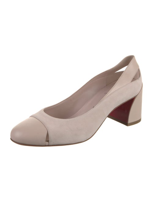 Christian Louboutin Suede Cutout Accent Pumps