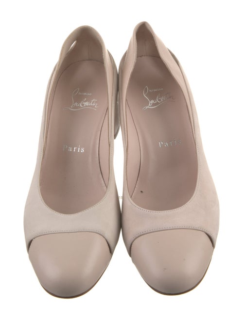 Christian Louboutin Suede Cutout Accent Pumps