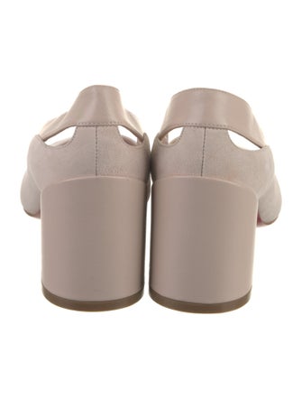 Christian Louboutin Suede Cutout Accent Pumps