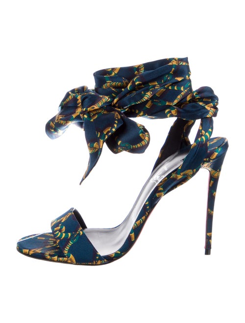 Christian Louboutin Satin Printed Sandals