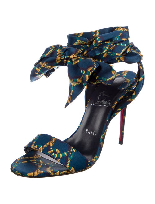 Christian Louboutin Satin Printed Sandals
